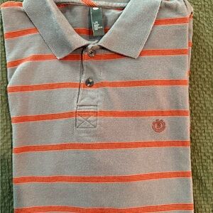 Element Gray and Orange Striped Polo Shirt